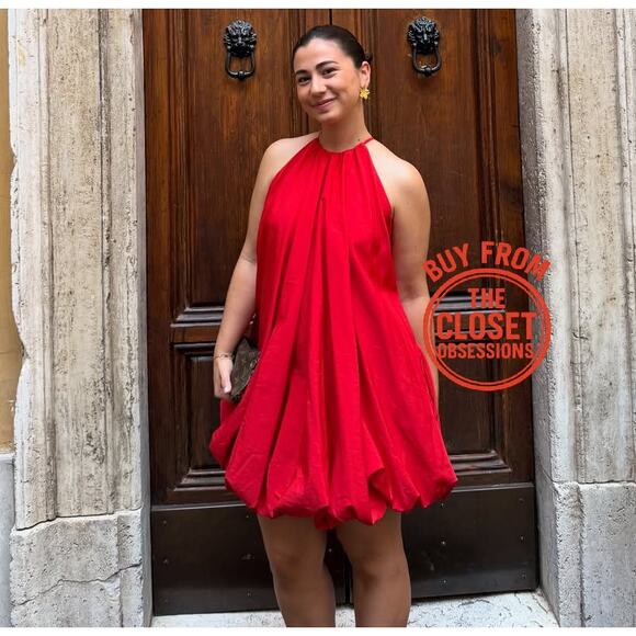 RARE!!! ZARA BLOGGER FAVE!!! Red Halter Neck Short Dress NWT ❤️ - Picture 11 of 16